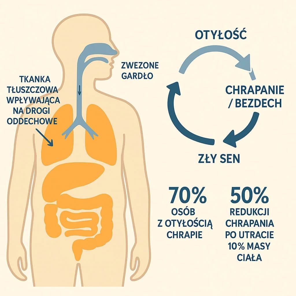 otyłość a chrapanie